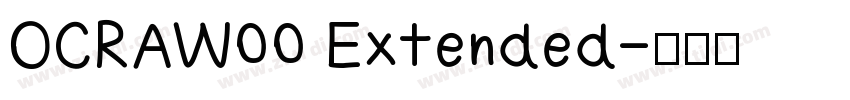 OCRAW00 Extended字体转换
